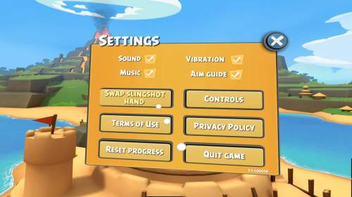 In-game settings menu