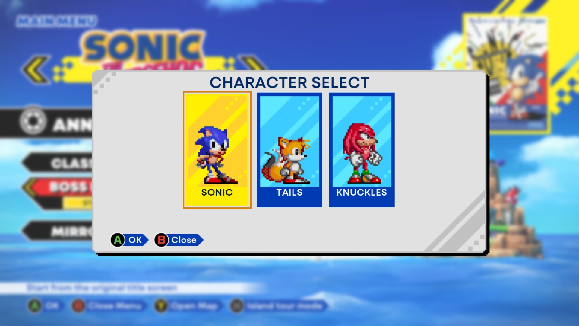 Sonic Origins  Game UI Database