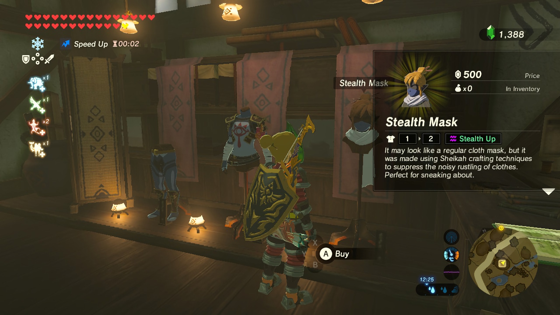 The Legend of Zelda: Breath of the Wild, Interface In Game